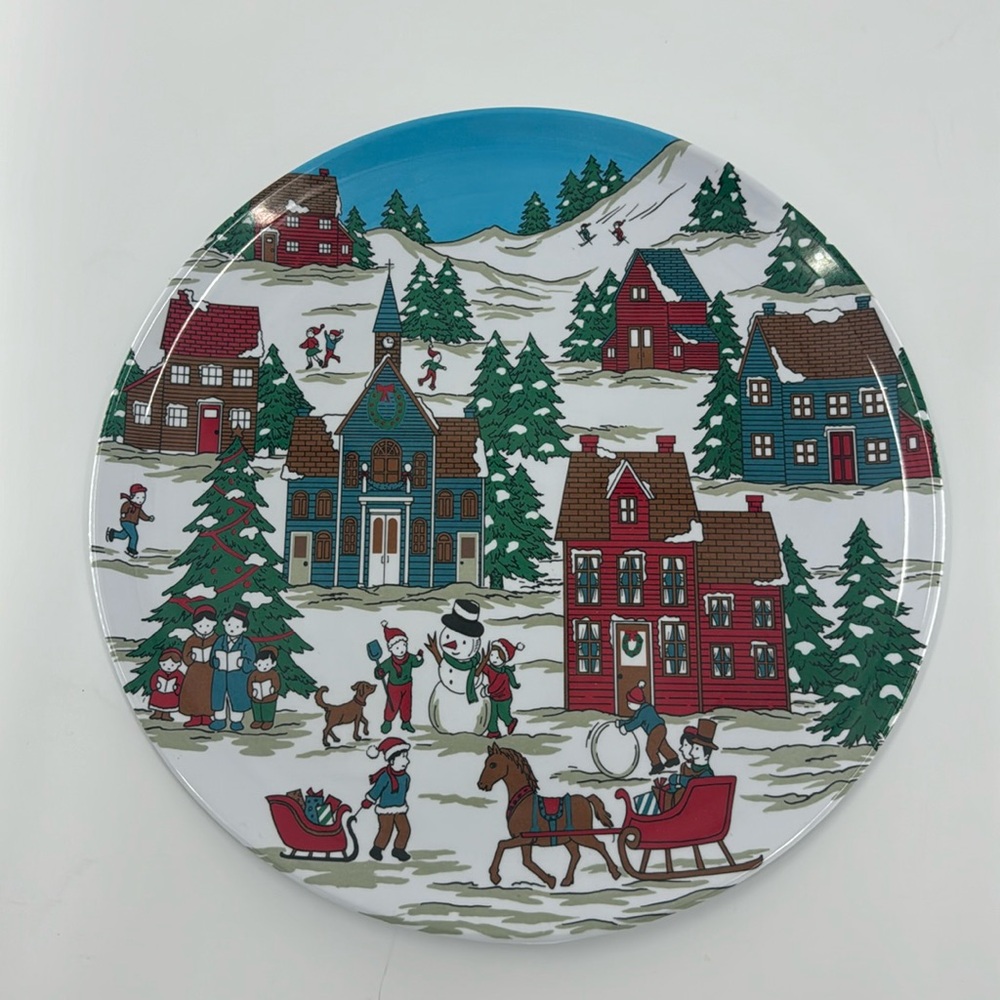TAIPRO Melamine Christmas Theme Serving Plate USED